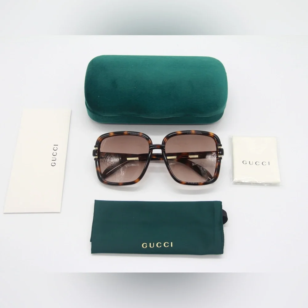 NEW GUCCI GG1066S 002 NEW COLLECTION WOMEN’S SUNGLASSES GUCCI GG 1066S HAVANA